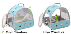 Halinfer Bird Travel Cage has a side pocket for snacks and essentials.