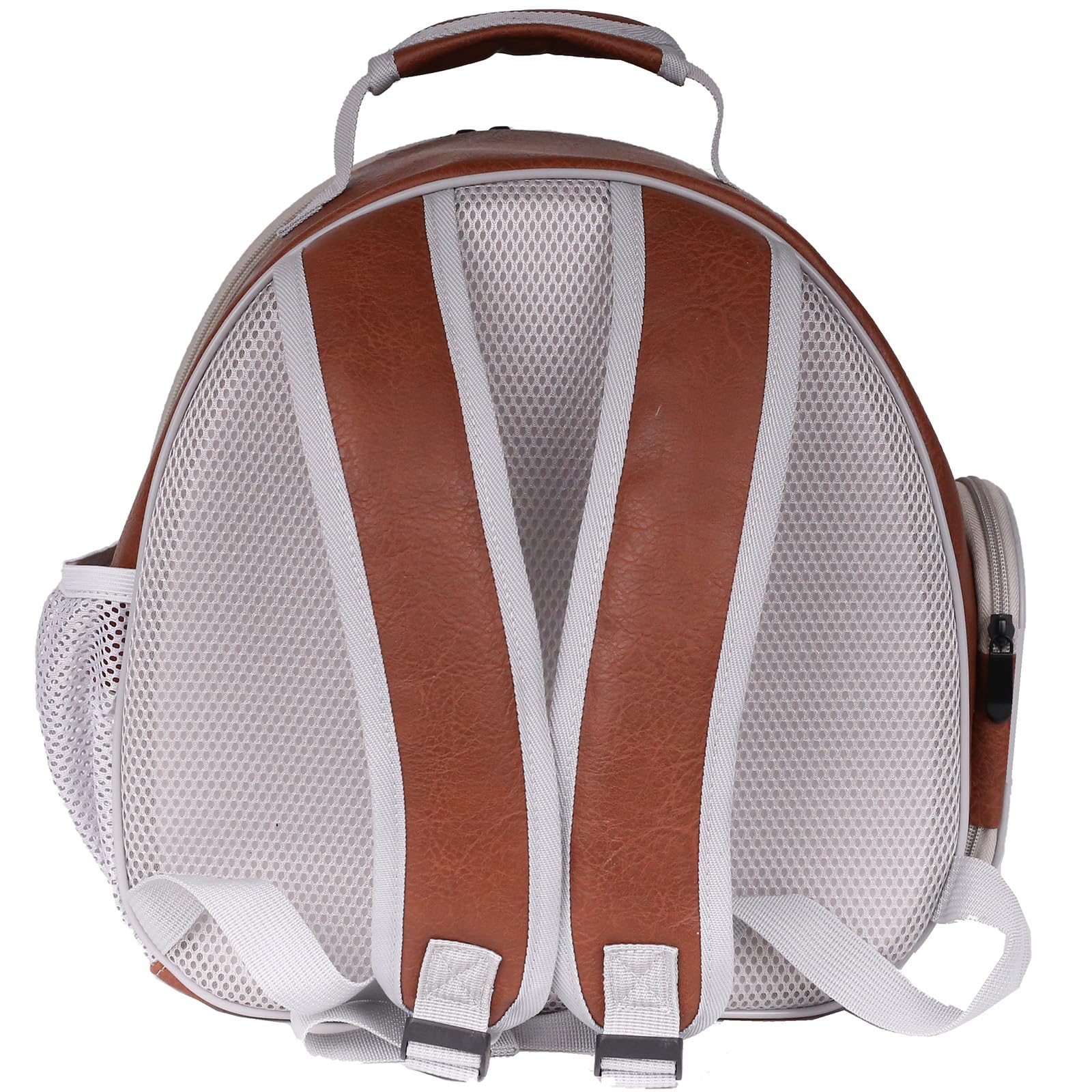 Halinfer brown PU leather reptile travel bag harness supports secure on-the-go journeys.