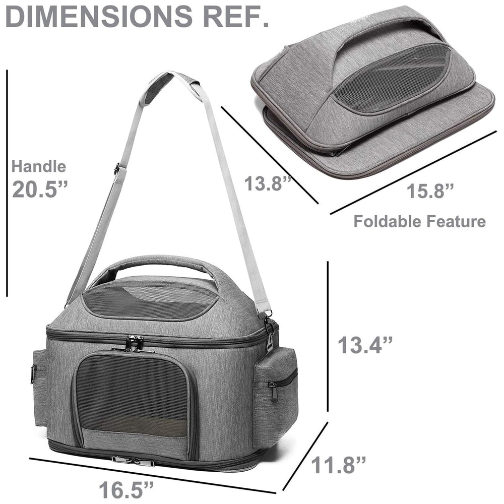 halinfer cat-carrier front-door-ventilation demonstrates easy access and airflow during outings