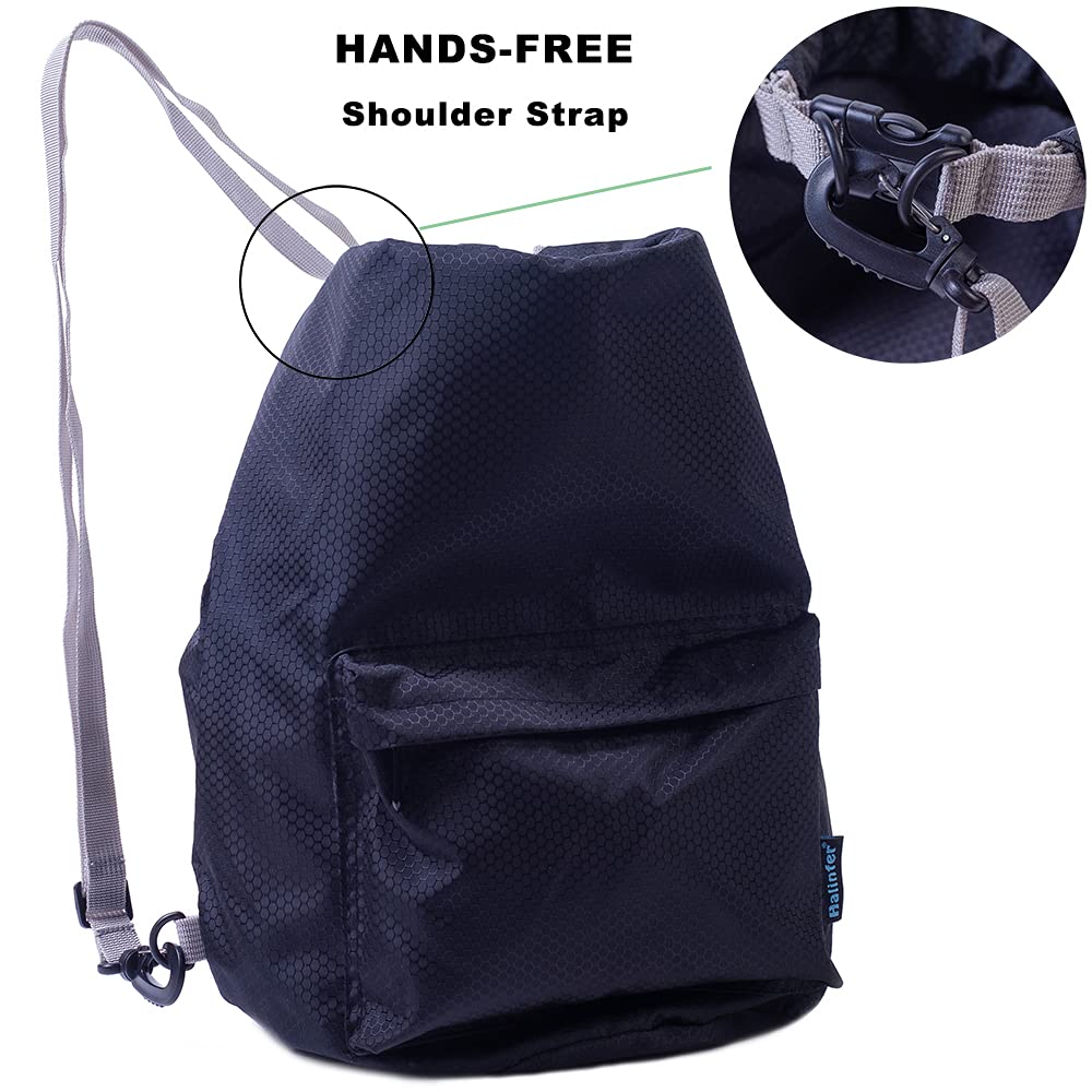 Halinfer dog food travel container interior with oil-resistant lining resists moisture.