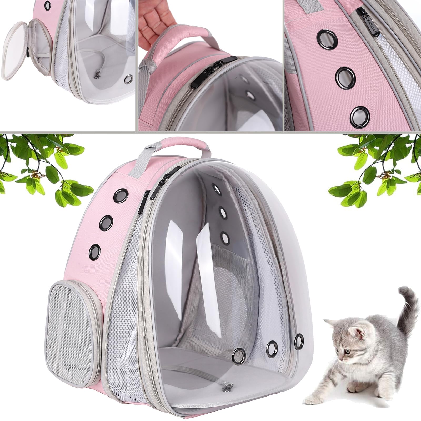 halinfer airline-approved cat backpack fits under most airplane seats for travel.