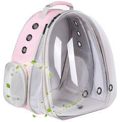 halinfer front-expandable cat backpack extended front view shows roomy space for larger pets.
