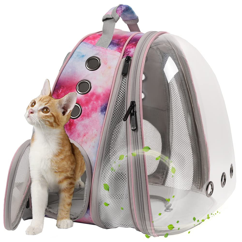 halinfer front expandable cat backpack with extended front panel for extra space on trips