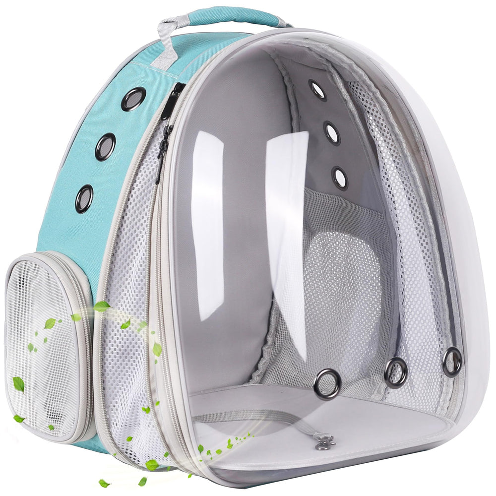 Halinfer front-extend cat carrier backpack expands space for comfortable travel with pets.