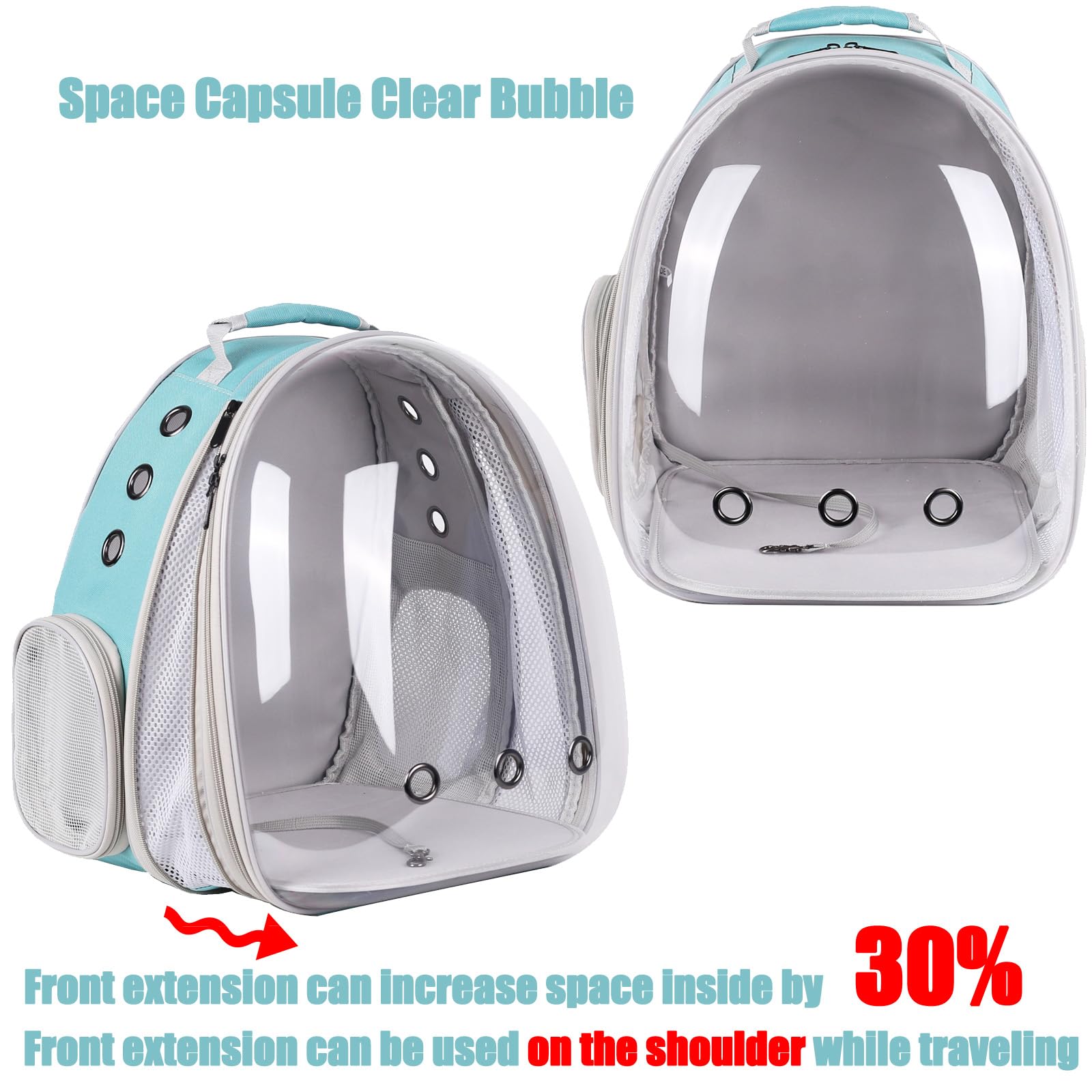 Halinfer 4-inch front extension increases room and ventilation for bigger cats.