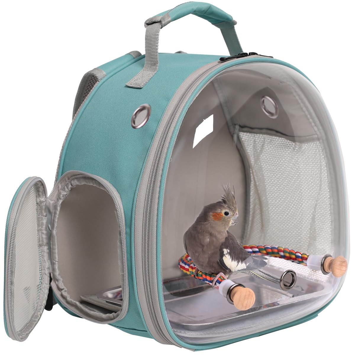 halinfer small bird travel backpack front window for bird visibility during transit