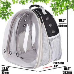 Halinfer space-capsule bubble window carrier keeps large cats comfortable on hikes.