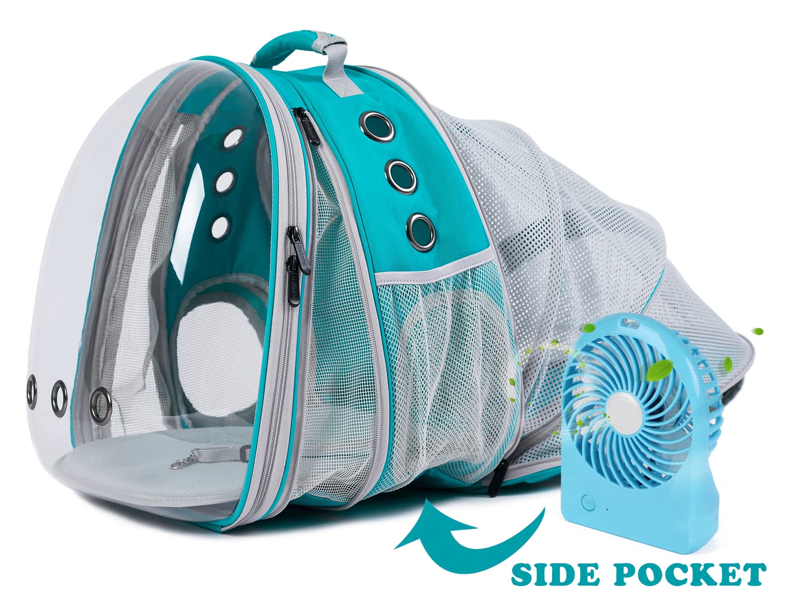 Halinfer ventilador cargable con batería incluida, recarga fácil mediante USB.