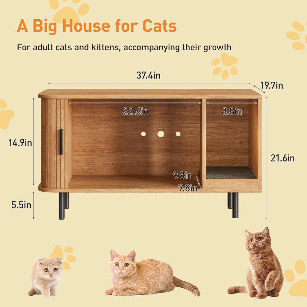 Halitaa built-in cat scratch pad at entrance for claw care and furniture protection