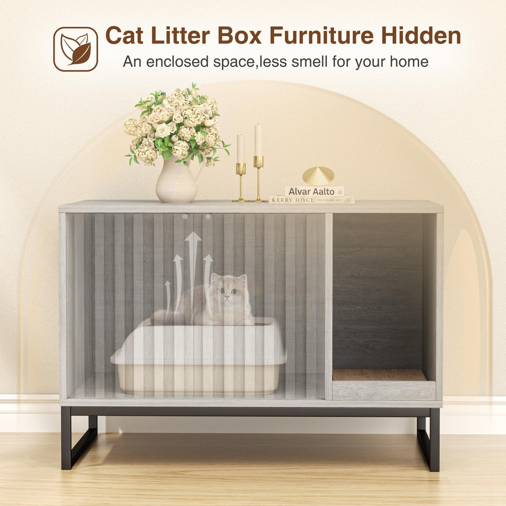 Halitaa built-in scratch pad at entrance protects floors and reduces litter scatter