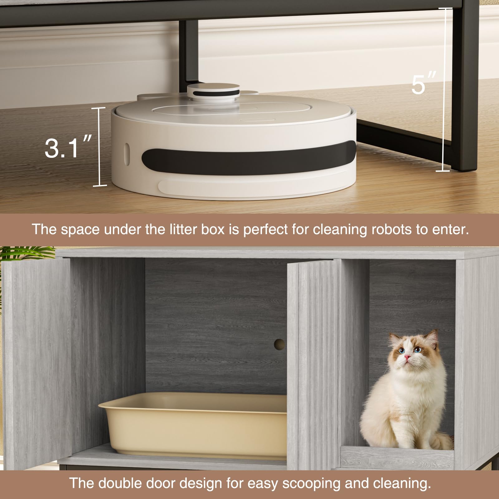 Halitaa vented design aids odor containment while keeping cat comfortable