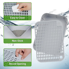 HALKYDY anti-tracking honeycomb mat traps litter at the exit for tidier floors.