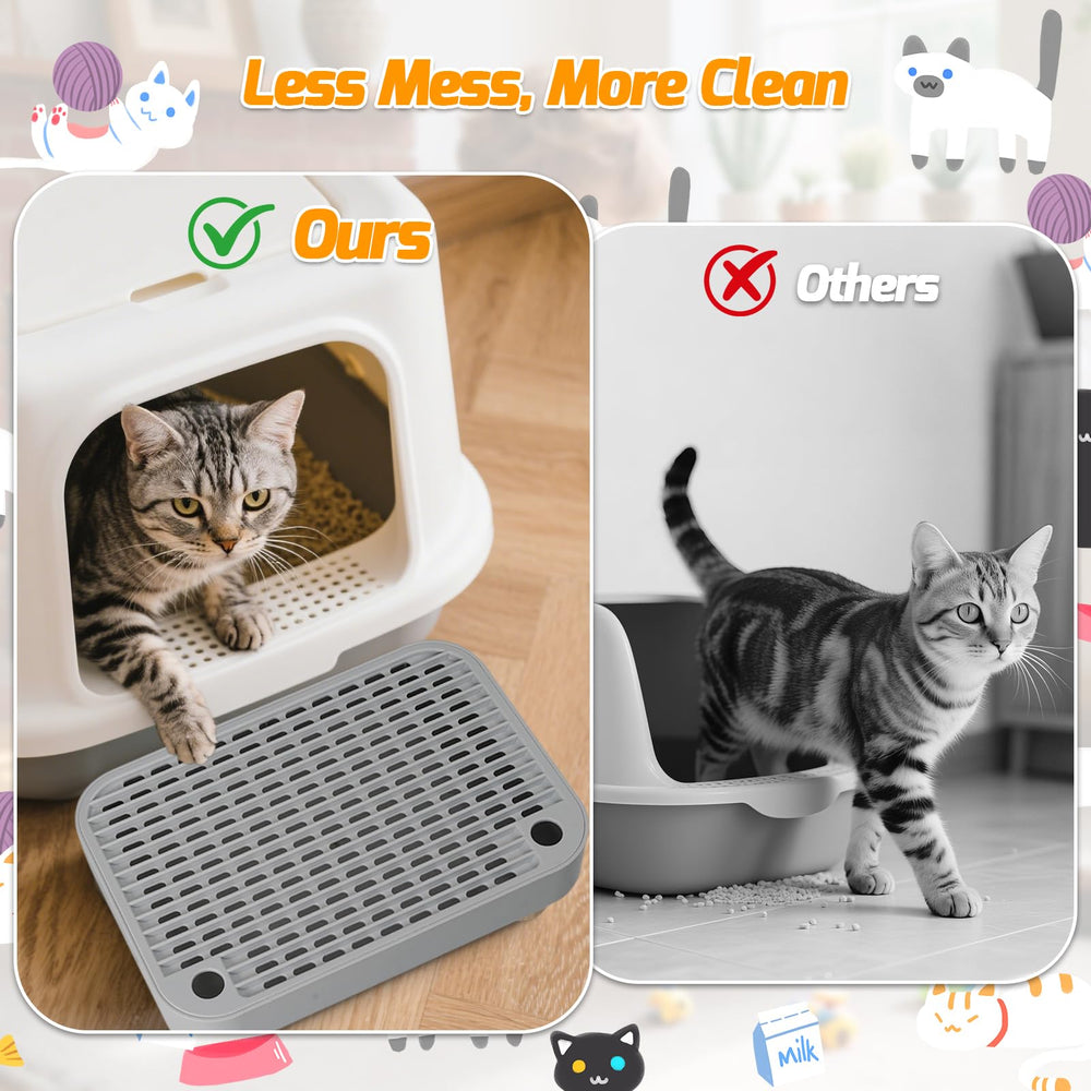 HALKYDY large-size mat covers more floor area for single or multi-cat homes