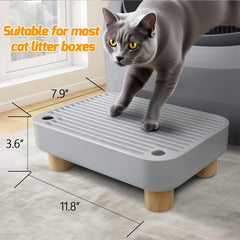 HALKYDY removable top litter mat cover demonstrates easy daily cleaning and litter disposal