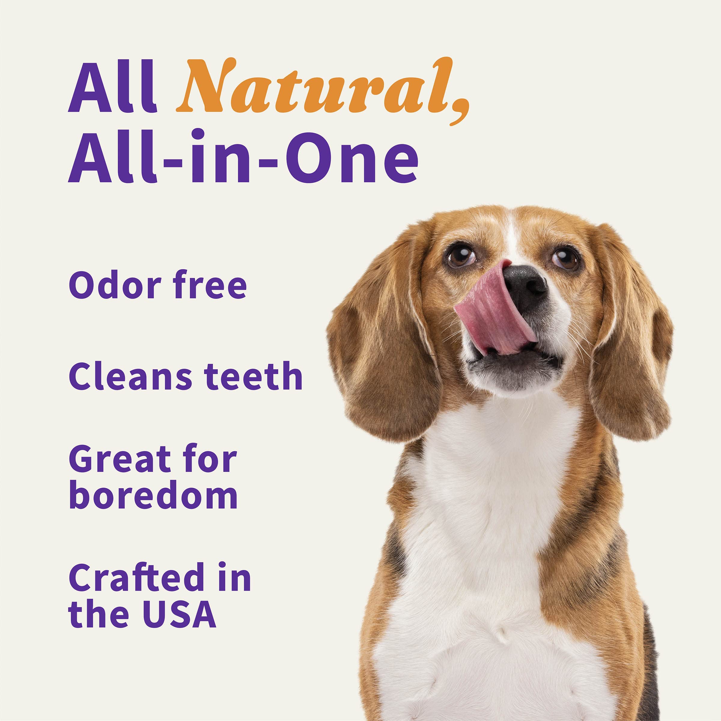 Halo Bully Stick free from artificial flavors image underscoring natural appeal.