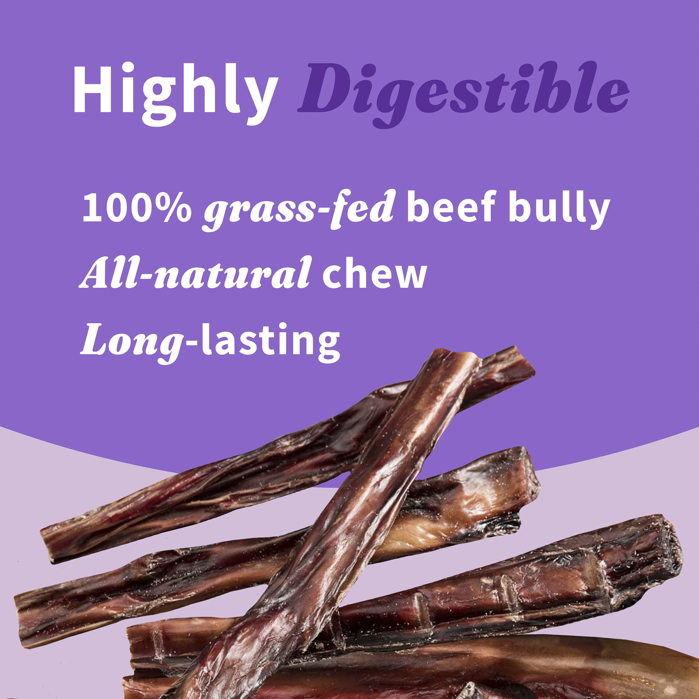 Halo Bully Stick grain-free ingredients shot emphasizing clean, digestible chew.