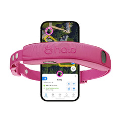Halo Collar 5 Orchid dog-wearable with real-time location monitoring.