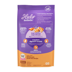 Halo Holistic real chicken first ingredient dry dog food for small breeds.