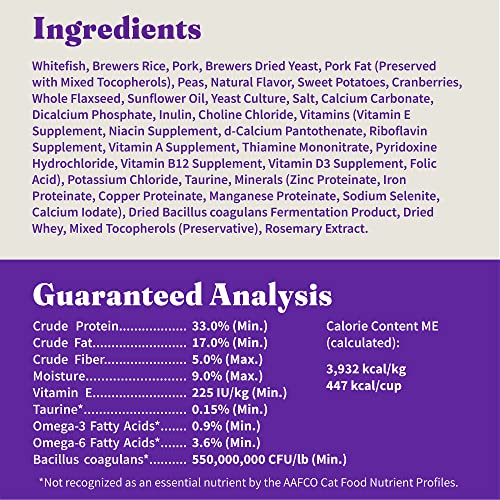 Halo Holistic adult-cat serving guide shows practical portioning for balanced daily meals.