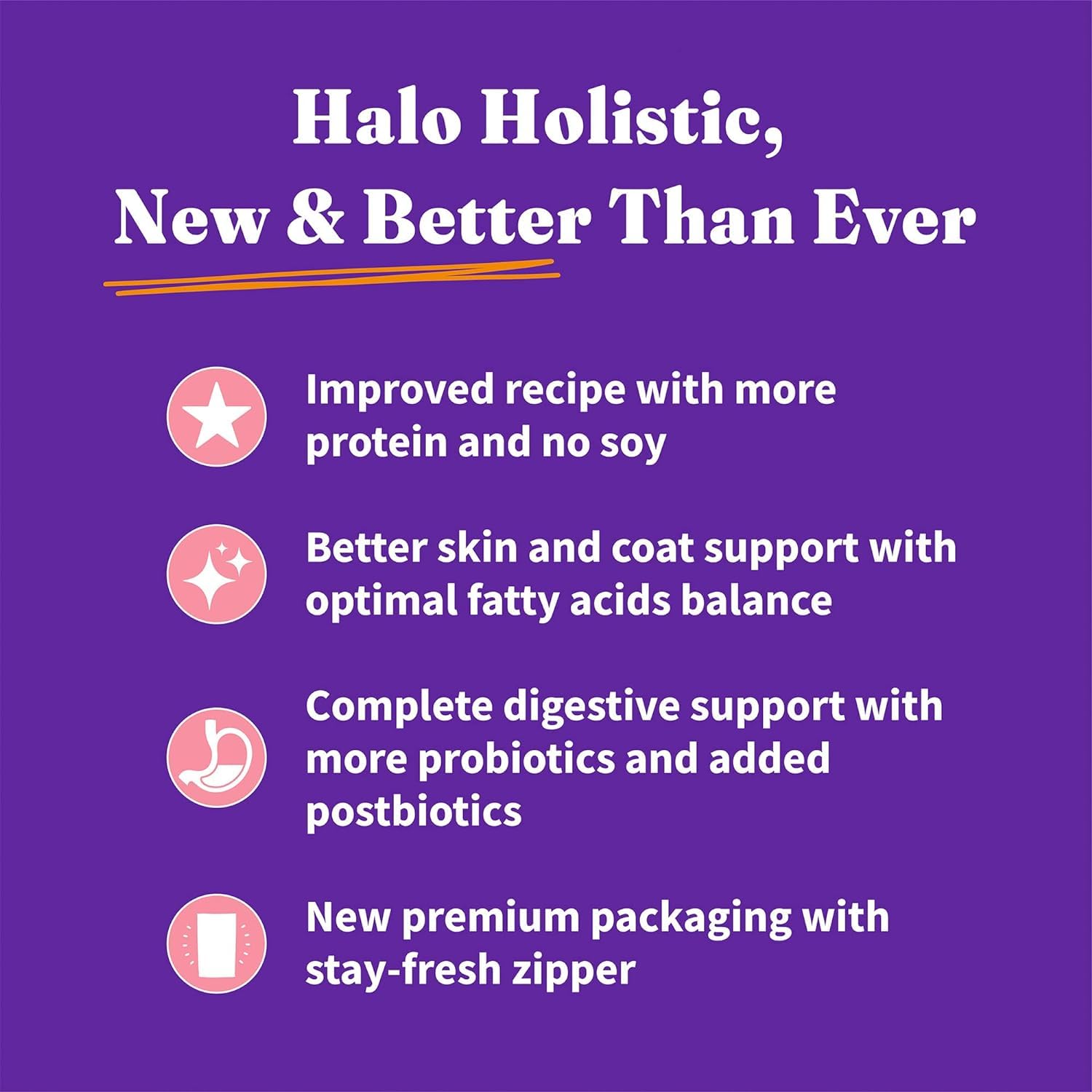 Halo omega fatty acids image promotes healthy skin and coat in kittens