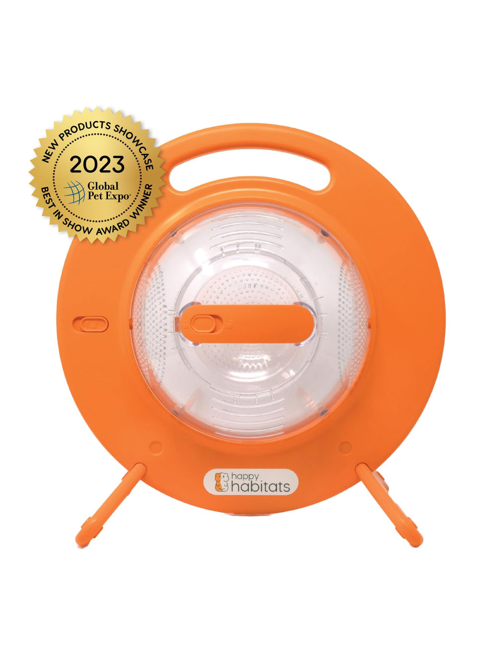 Happy Habitats The Halo locking system secures curious pets during active exploration.