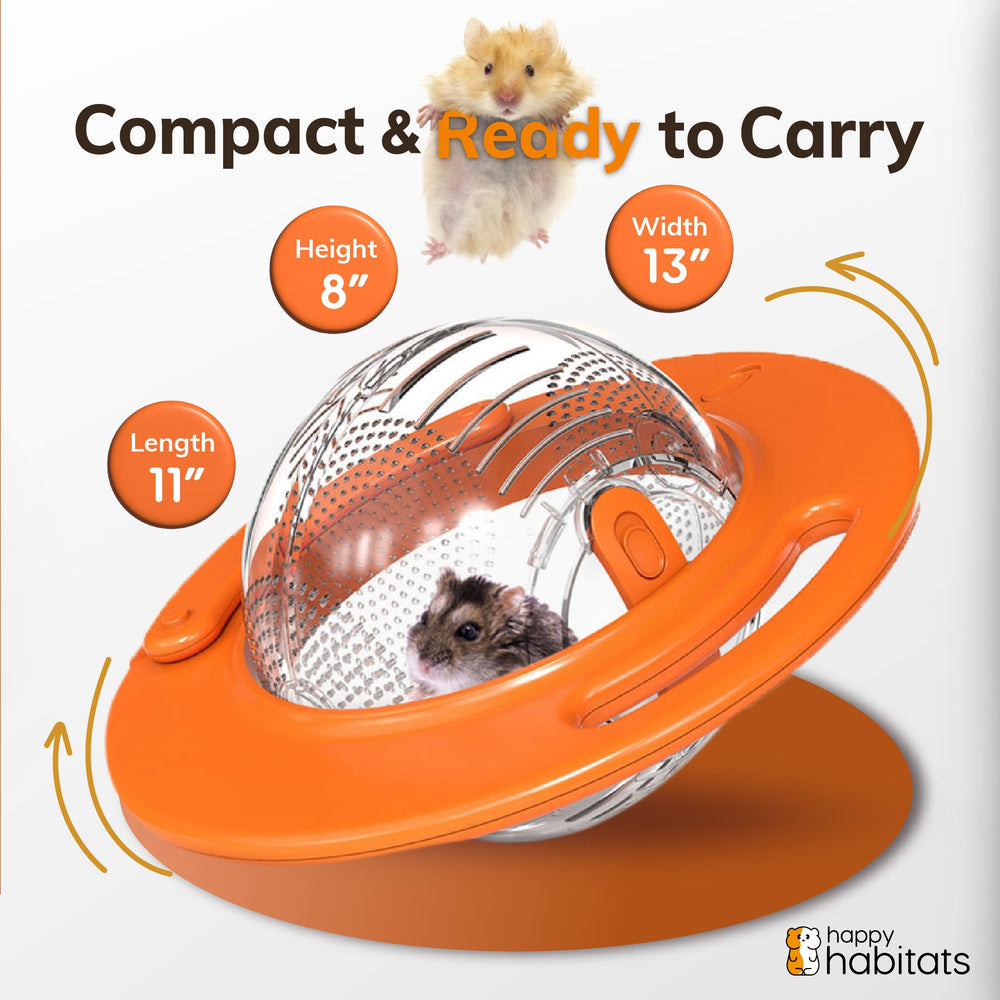 Happy Habitats The Halo ventilation holes provide breathable airflow for relaxed, safe play.