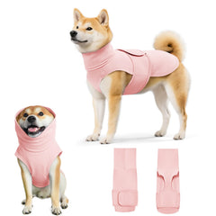 Haloumoning dog anxiety vest adjustable turtleneck closeup for snug calming wrap