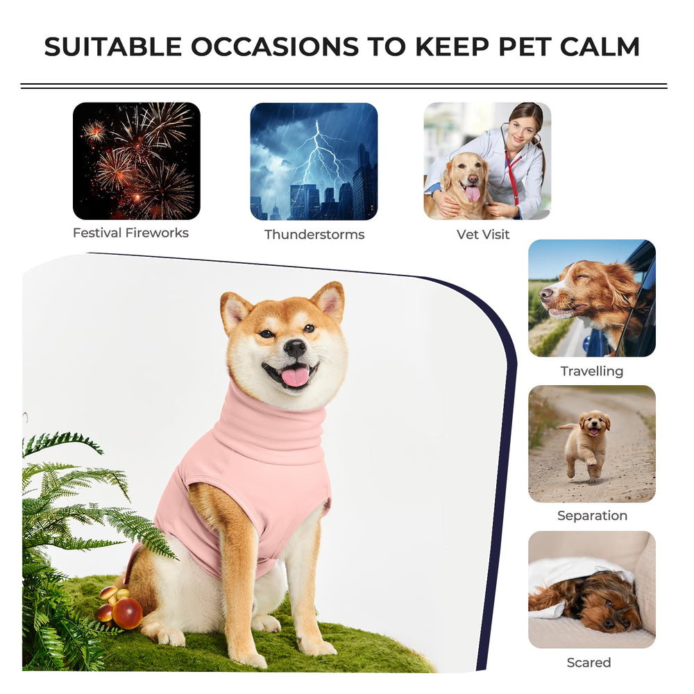Haloumoning dog anxiety vest back-velcro-fit demonstrates easy adjustable comfort