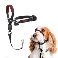 HALTI OptiFit headcollar side view demonstrates gentle steering for smoother leash walks