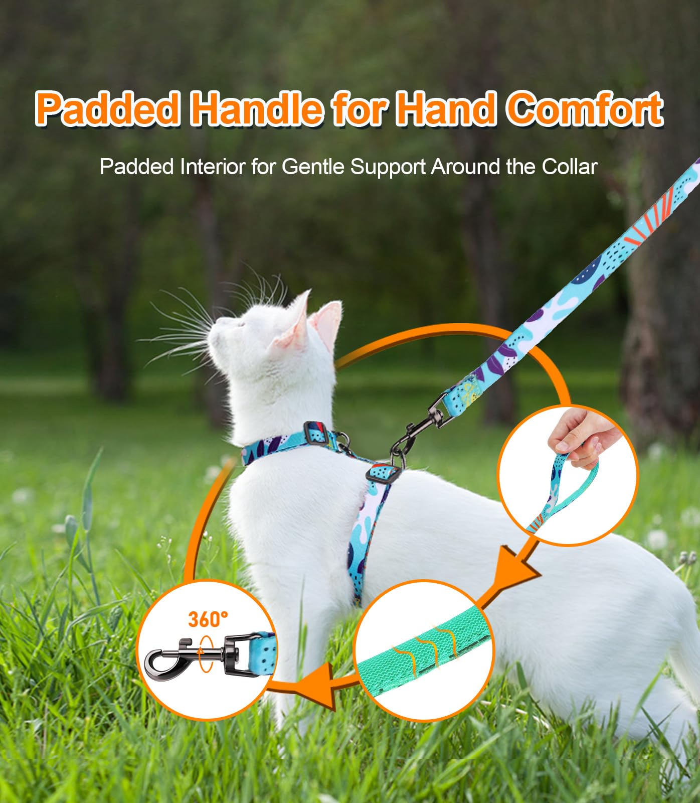 Halypet arnés gato con ajustes cuello y abdomen