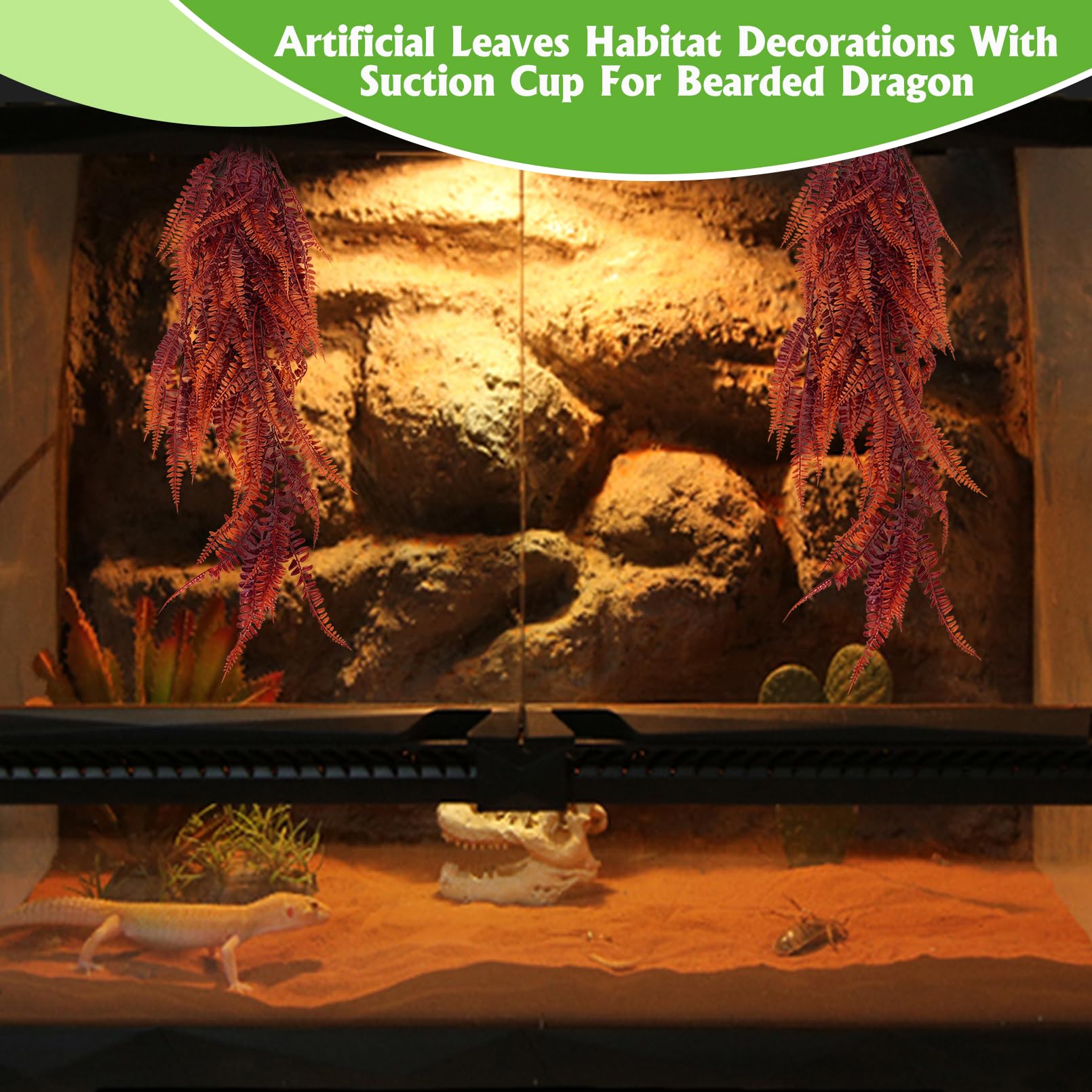 Hamiledyi 33inch vines add color and texture to reptile habitats