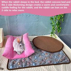 Hamiledyi bed mat in cage setup demonstrates versatility for small pets.