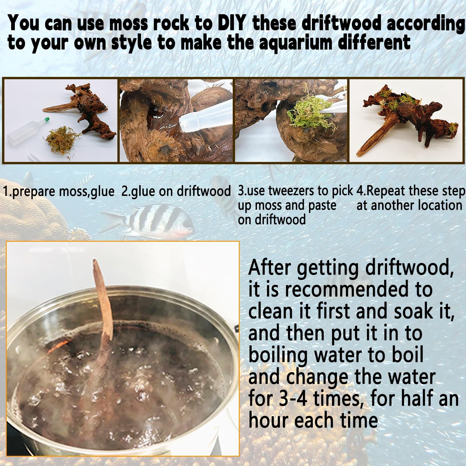 Hamiledyi driftwood suits reptile habitats for climbing and hiding spaces.