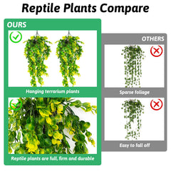 Hamiledyi artificial leaves green-yellow provide tropical look and hiding spots