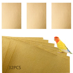 Hamiledyi bird gravel paper 17x11 sheet laid in cage for easy cleaning and odor control.