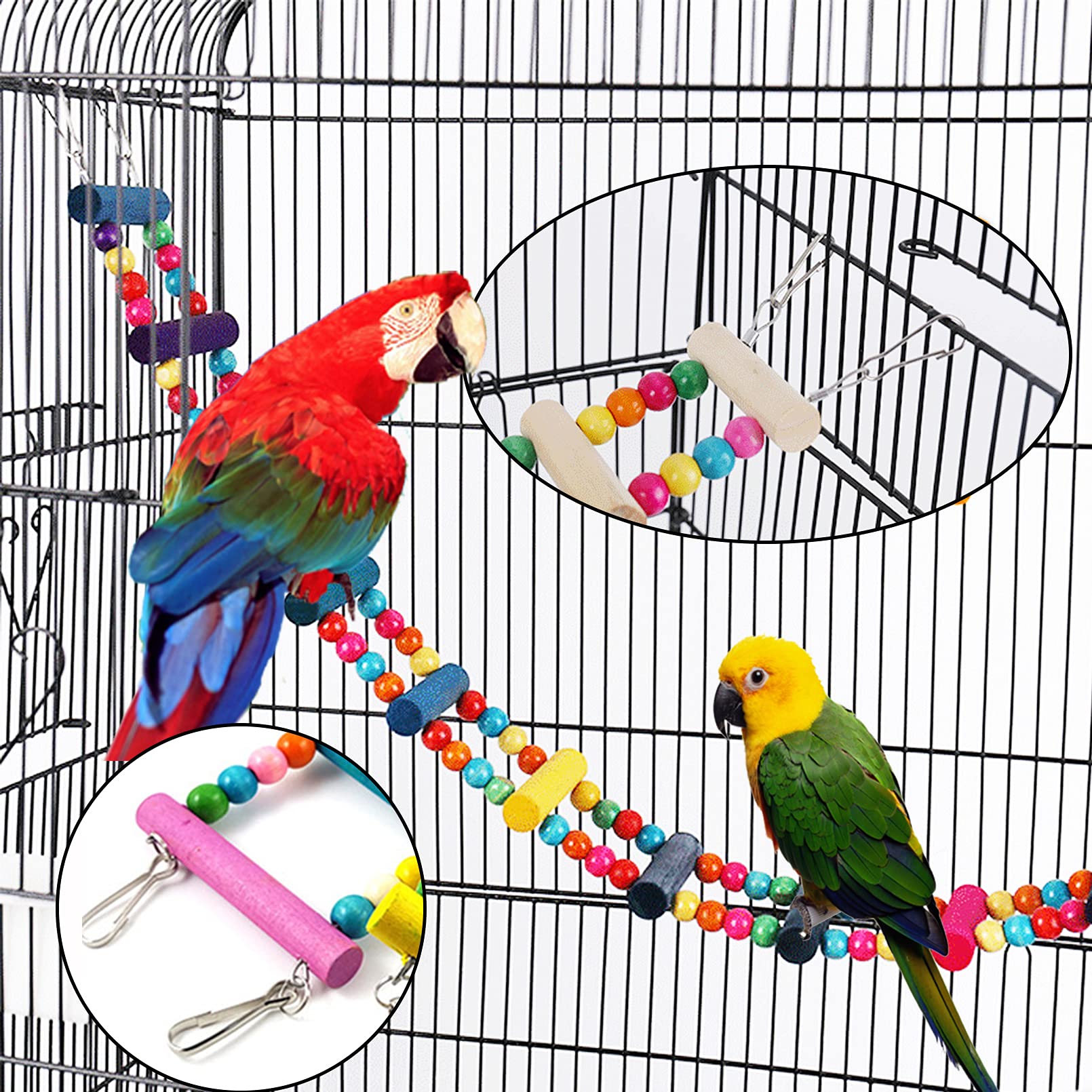 Hamiledyi bird hammock platform image showcases rest spots and elevated perches for comfort.