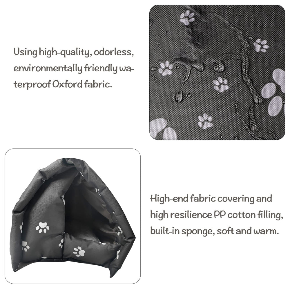 Hamiledyi Bunny Cave Bed material close-up shows odorless waterproof Oxford fabric durability