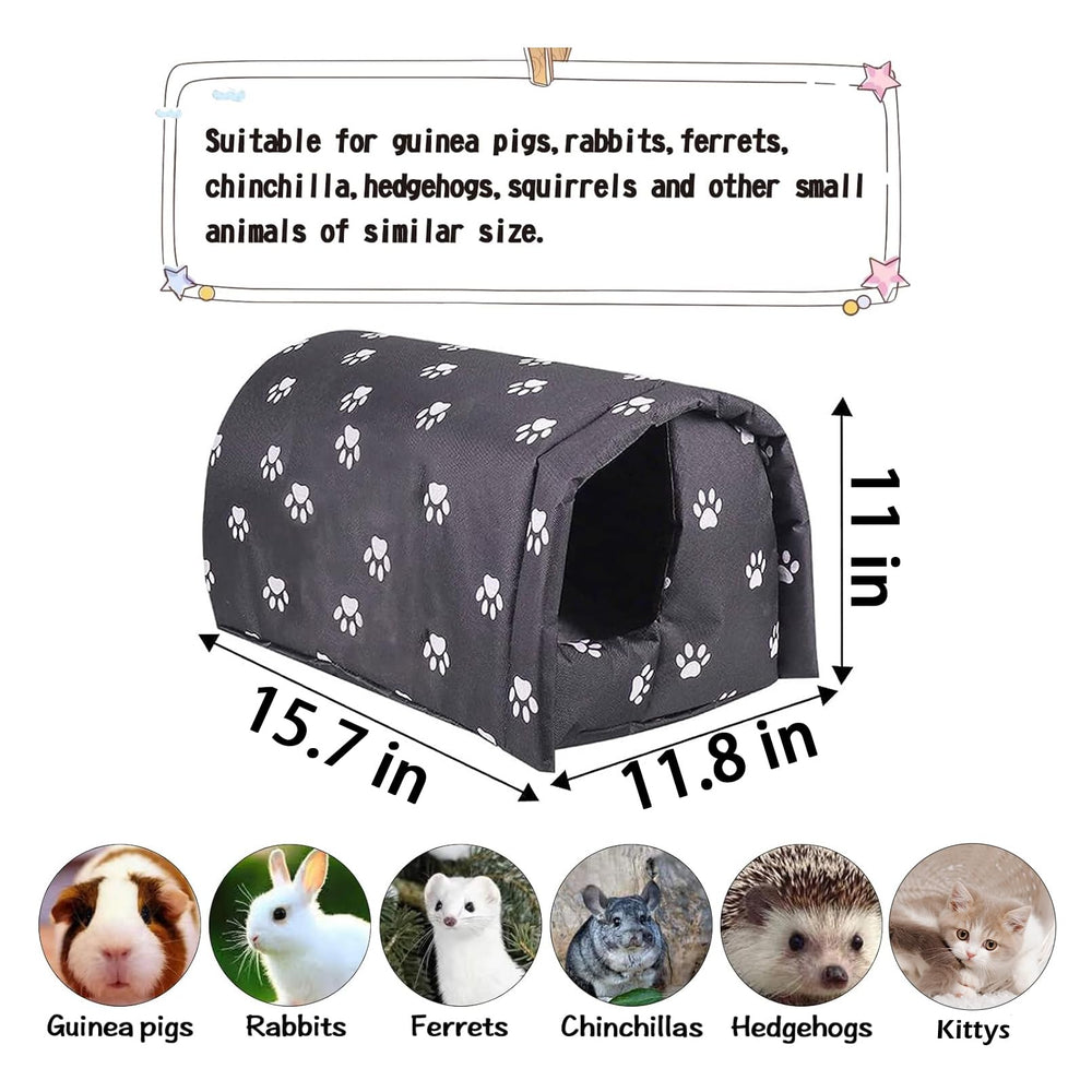 Hamiledyi Bunny Cave Bed outdoor-ready foldable design can protect pets outdoors