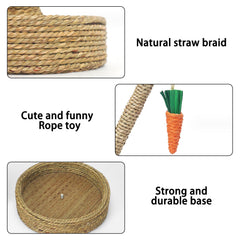 Hamiledyi Bunny Chew Toy carrot color images attract pets and encourage interactive play.