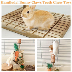 Seagrass carrot chew toy by Hamiledyi for gentle chewing