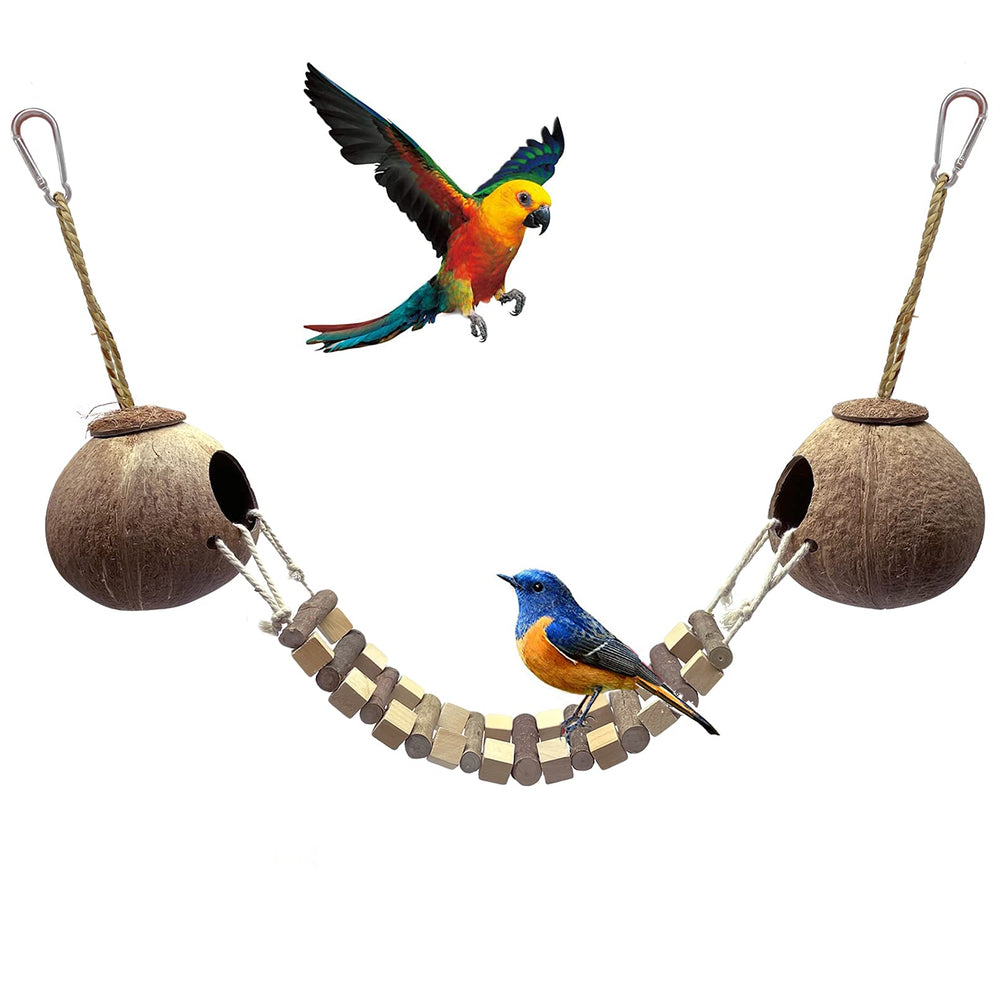 Hamiledyi coconut bird nest hut exterior with natural shell for cozy hiding