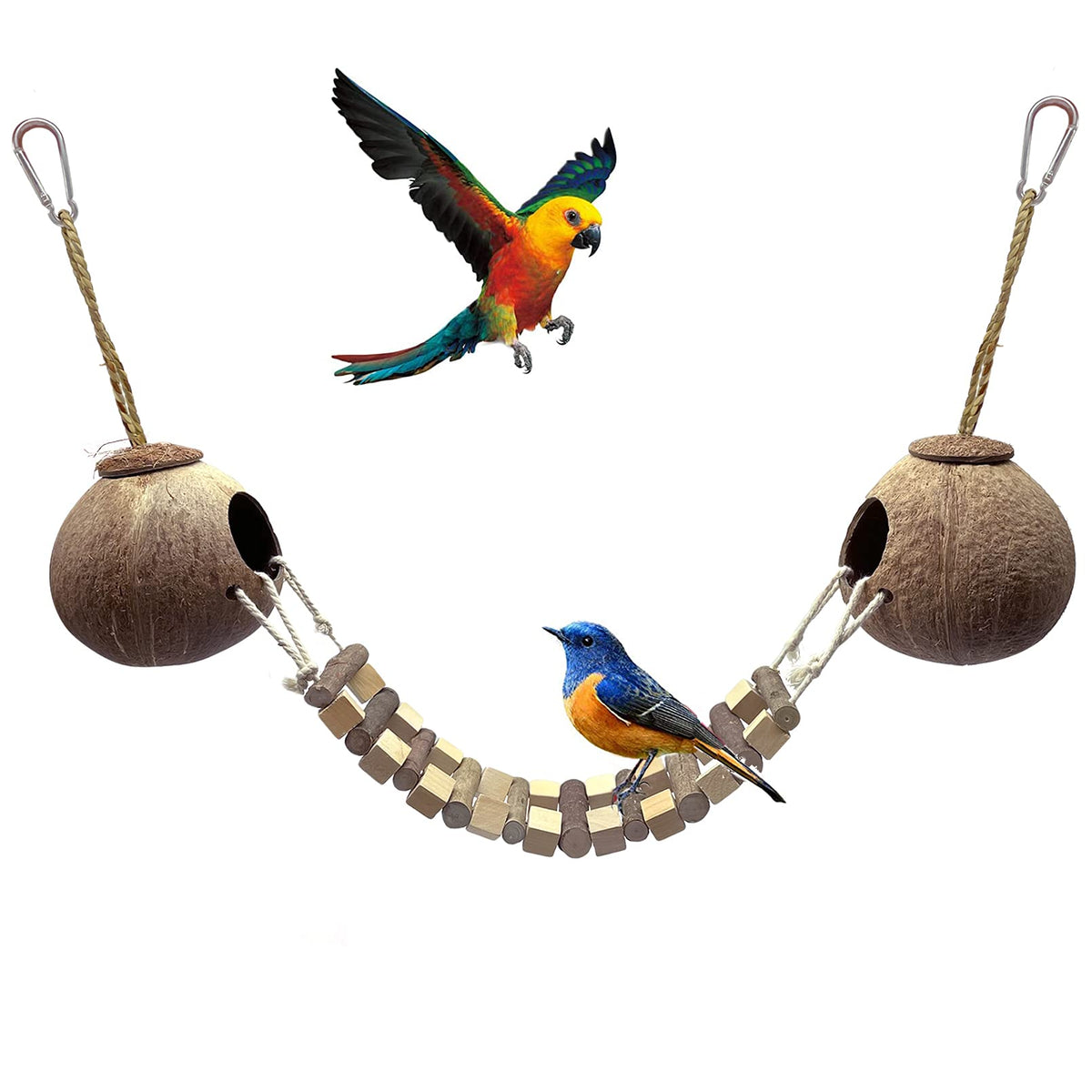 Hamiledyi coconut bird nest hut exterior with natural shell for cozy hiding