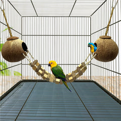 Hamiledyi coconut bird nest hut ladder promotes climbing and exploration