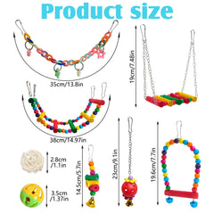 Hamiledyi colorful bird toys with food-safe paints brighten cages for safe play.