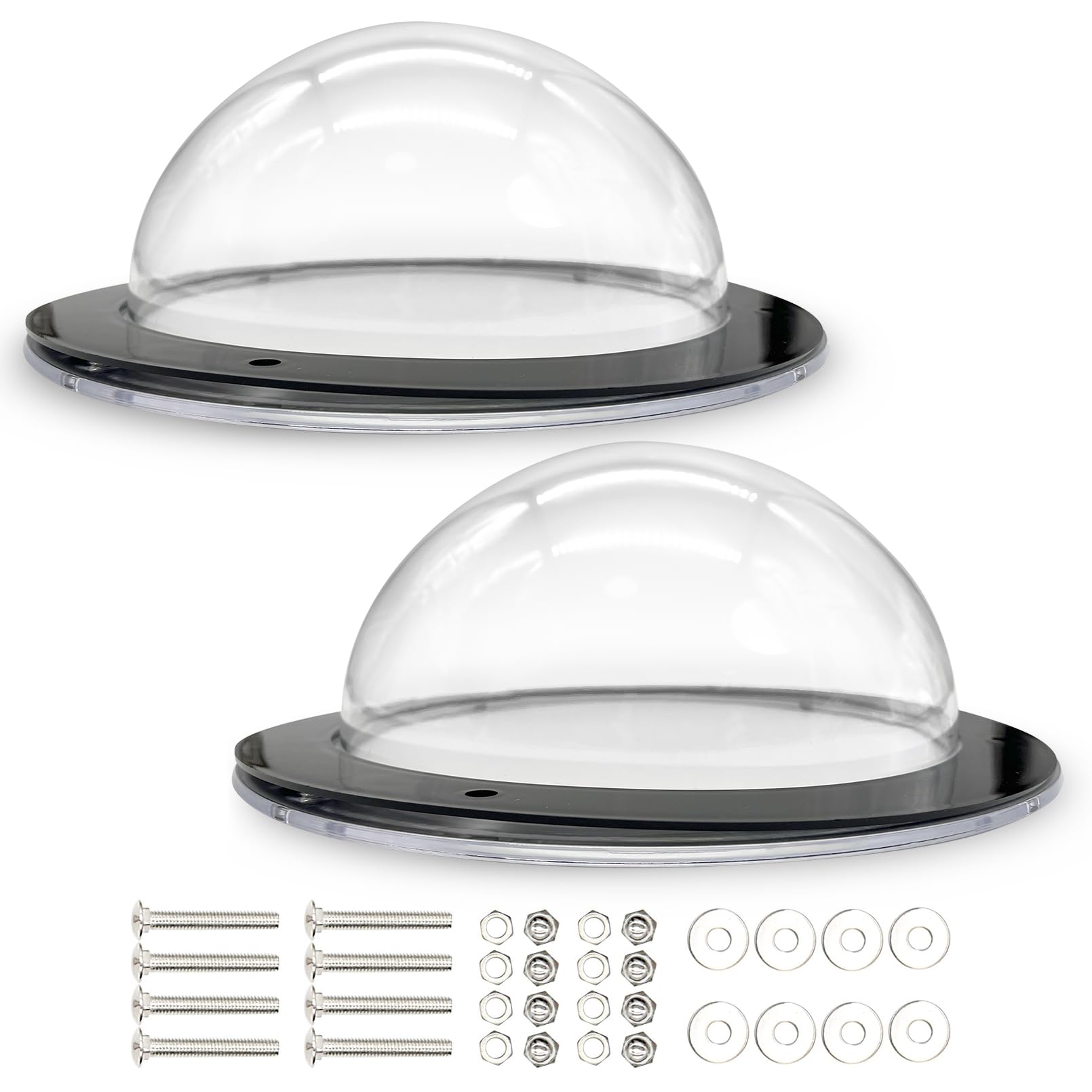 Hamiledyi dog fence window 12.4-inch dome offers clear outdoor view and calmer dogs