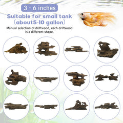 Small driftwood piece from Hamiledyi set suitable for 5-10 gallon tanks