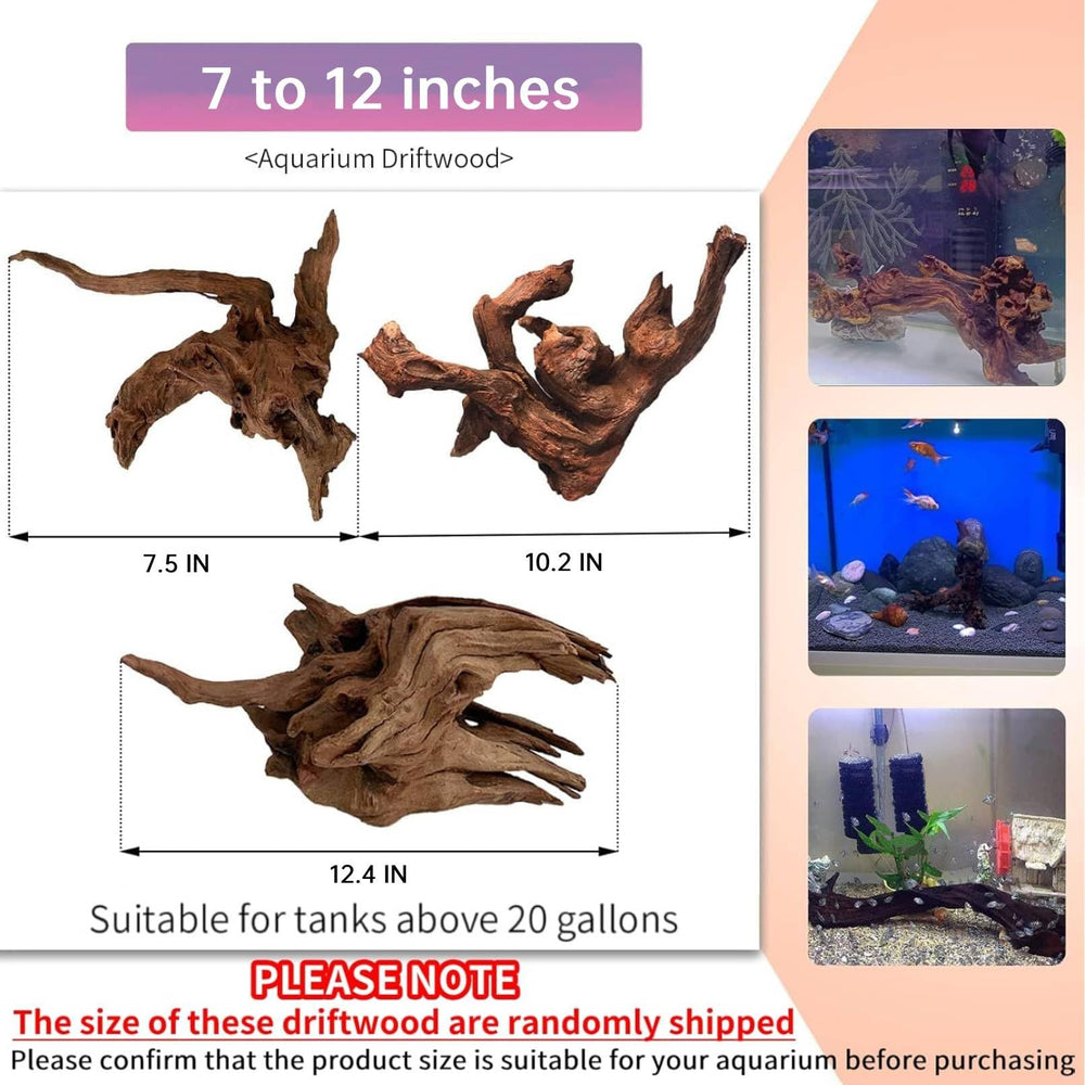 Hamiledyi driftwood aquarium decoration showcases lightweight sturdy branches.