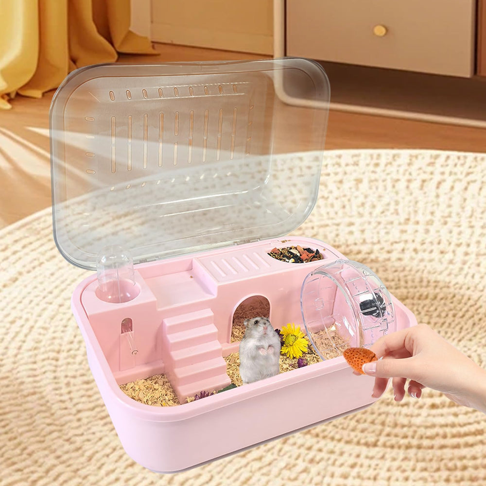 Hamiledyi pink detailed latch shows secure enclosure and escape-prevention design