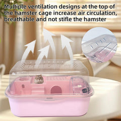 Hamiledyi cage pink exercise wheel image underlines engaging exercise for healthy dwarf hamsters