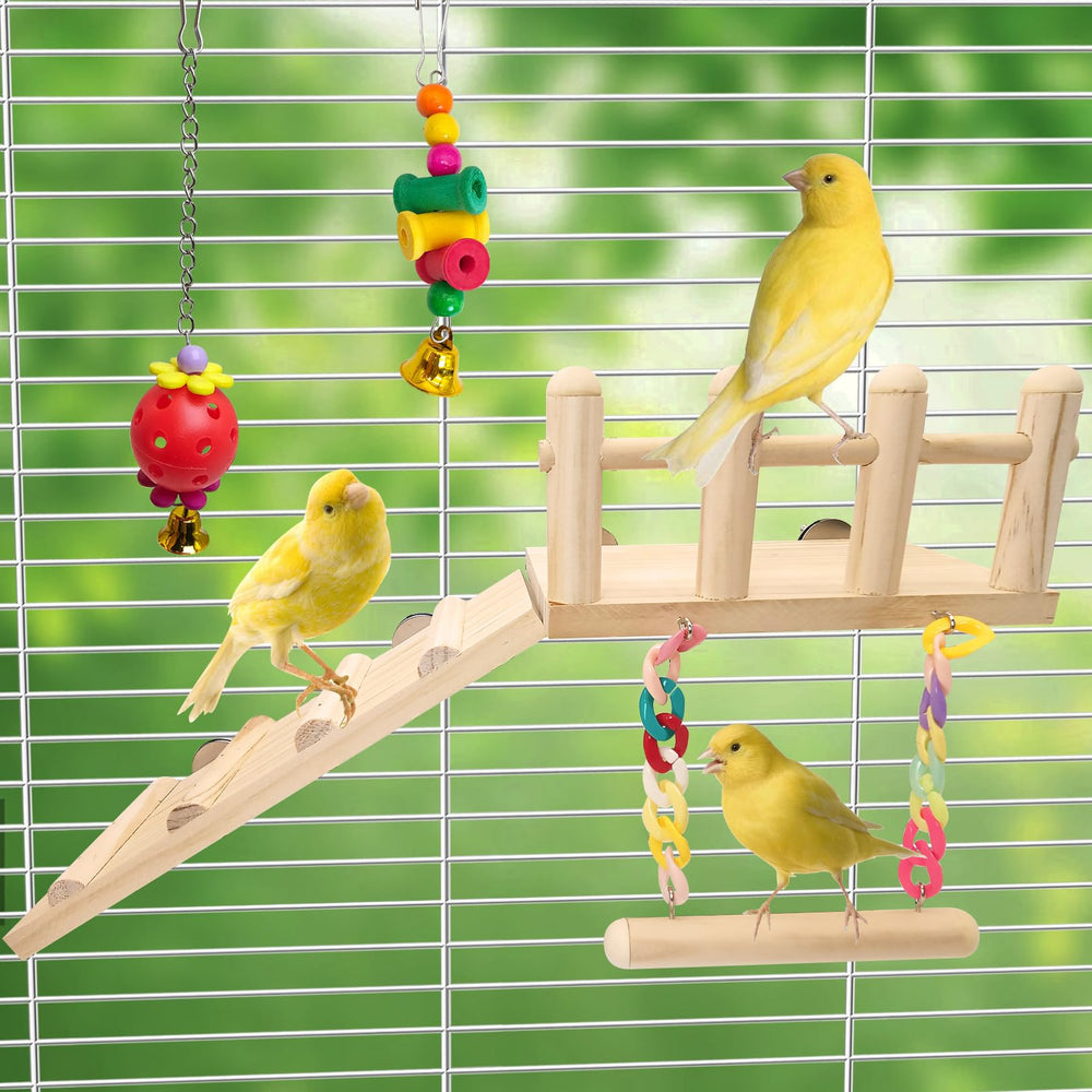 Hamiledyi easy-install bird cage toys simplify setup and quick cage refresh.